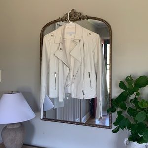 White Leather Moto Jacket